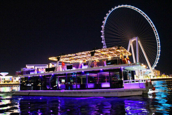 Sunset/Moonlight Houseboat tour in Ain Dubai, Dubai Marina