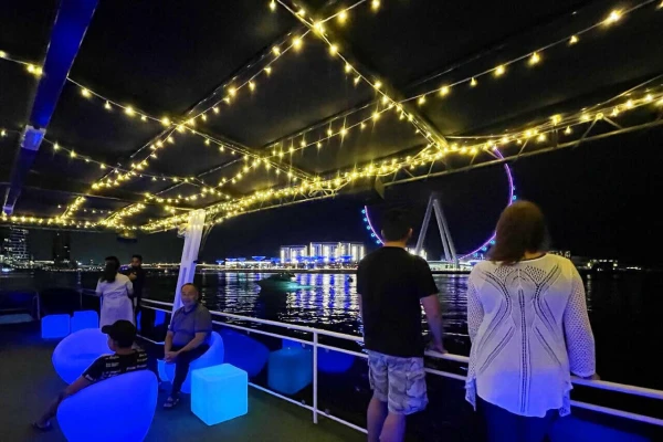 Sunset/Moonlight Houseboat tour in Ain Dubai, Dubai Marina