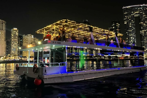 Sunset/Moonlight Houseboat tour in Ain Dubai, Dubai Marina