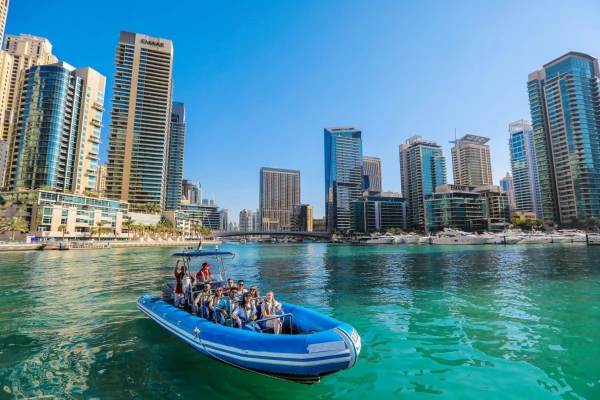 Hourly Guided Sightseeing Tour with RIB sportboat in Dubai Marina, Dubai, UAE