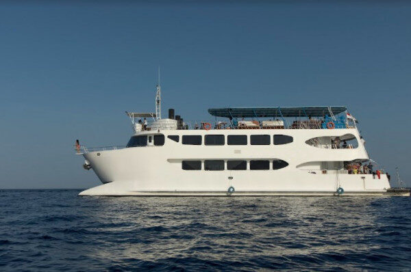 Vier uur durende exotische freediving catamaran charter in Zuid-Sinai, Egypte