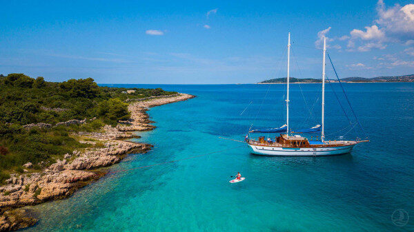 Water Skating experiences with Classic Boutique Sailing tour charter in  Dubrovnik, Croatia