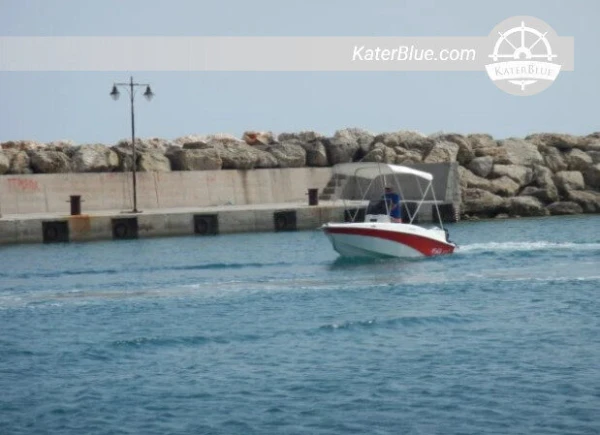 Full Day on Motor Boat Compass 150CC Sailing Experience low-season in Chania, Greece