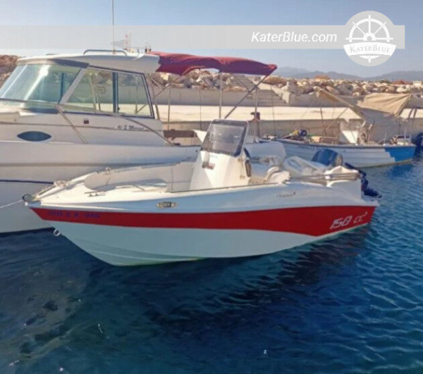 Full Day on Motor Boat Compass 150CC Sailing Experience high-season in Chania, Greece