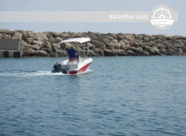Full Day on Motor Boat Compass 150CC Sailing Experience low-season in Chania, Greece