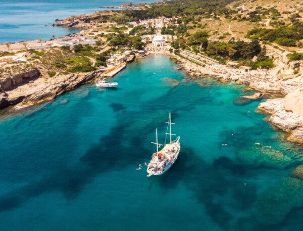 Lovely Day Cruise with a special wooden Yacht in Rodos, Greece 
