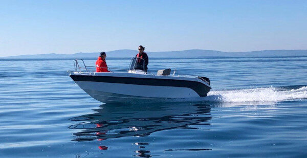 Delightful 6 hours Sailing Tour with superb Motor Boat in Ag. Pelagia, Greece
