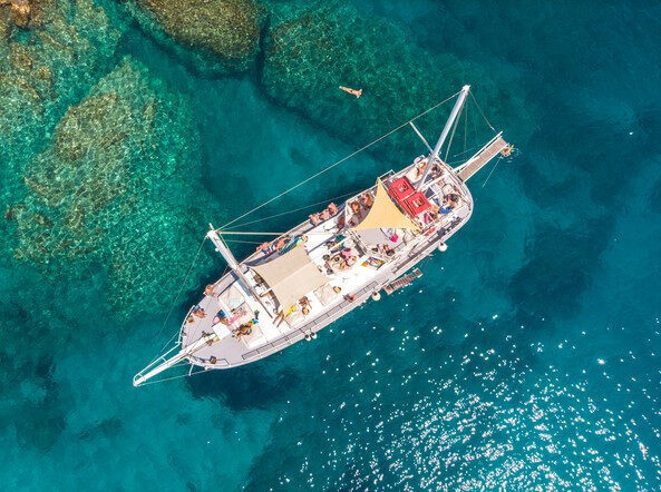 Beautiful Private cruise with a lovely wooden Yacht in Rodos, Greece 
