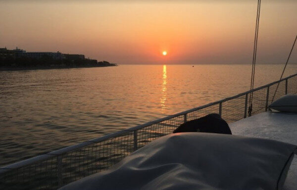 Enjoyable Sunset Charter with a Lovely Wooden Yacht in Rodos, Greece 