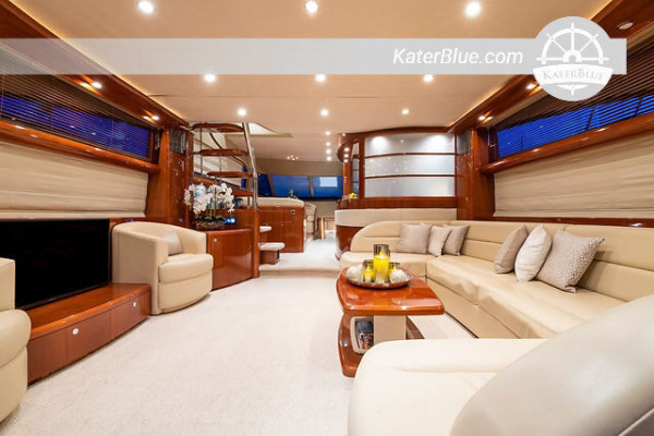 Half-Full Day in High Season With Stunning Example of The Princess Motor Yachts M Models-Experience in Ornos, Greece