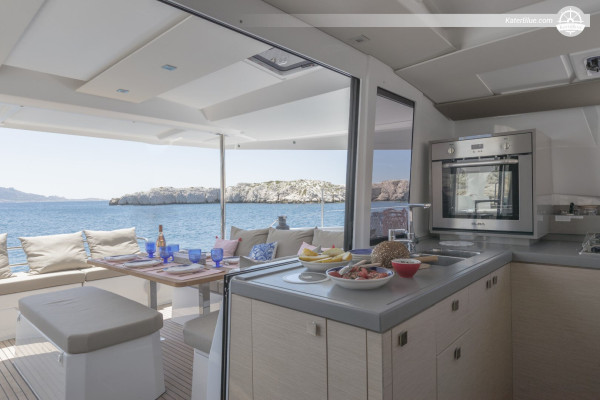Branded catamaran for charter in Split, Croatia
