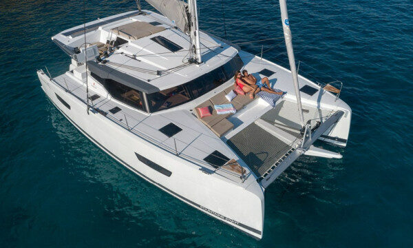 Branded catamaran for charter in Split, Croatia