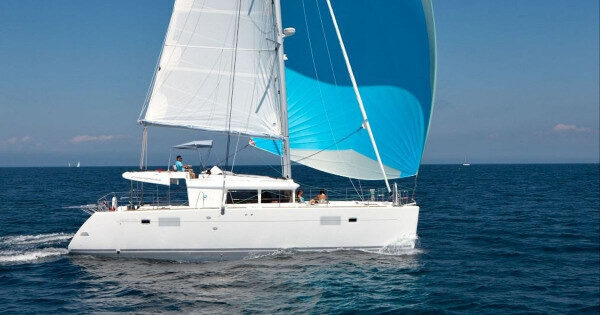 Evening sails high-tech sailing catamaran Heraklion-Greece