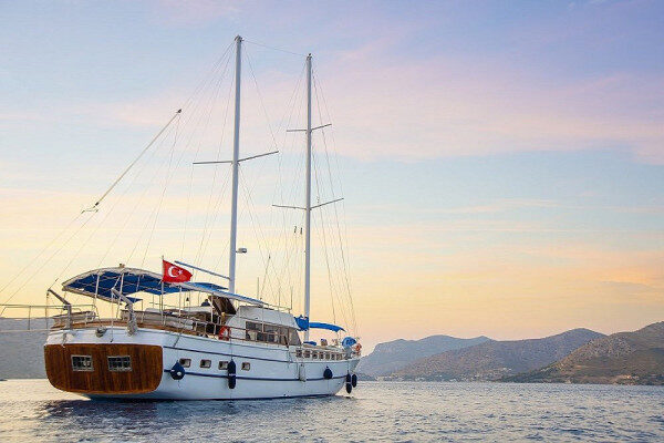 16 gäster kan ta med sig en gulet på Blue voyage Marmaris-Turkiet.