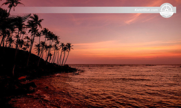 Erleben Sie den wunderschönen Sonnenuntergang in Mirissa, Sri Lanka.