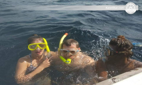 Sri Lanka'daki Lavinia Dağı sularında deniz canlılarıyla şnorkelli yüzme.