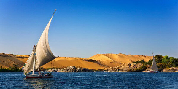 Mısır'ın Aswan şehrinde Nil Nehri'nde yarım günlük yelkenli turu (Feluka ile).