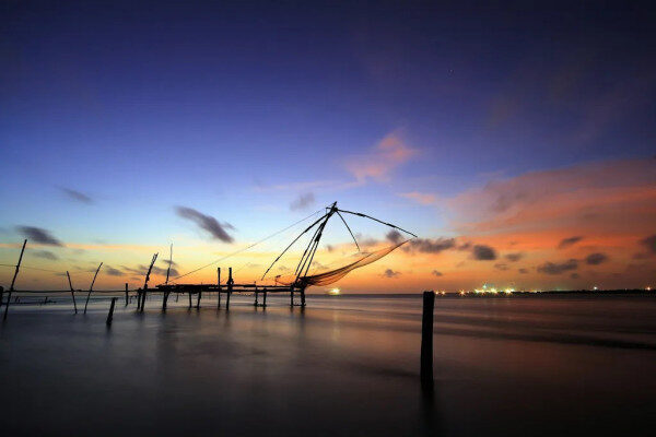 Sunset excursion on a super boat for 50 passengers Kerala-India