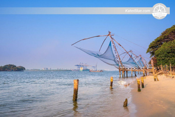 Beautiful moment on a luxury boat in the Back Sea. Kerala-India