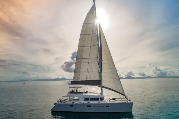 Lagoon vessel skippered charters Barra do Una Brazil