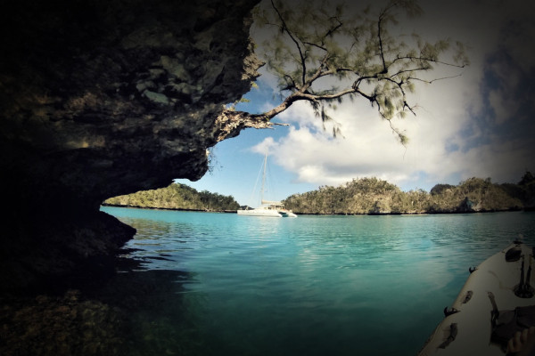 Catamaran available for skippered charters Buca Bay Fiji