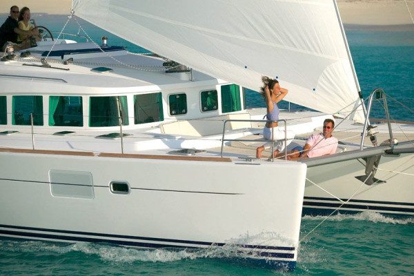 Opulent catamaran skippered carter Pittwater Australia