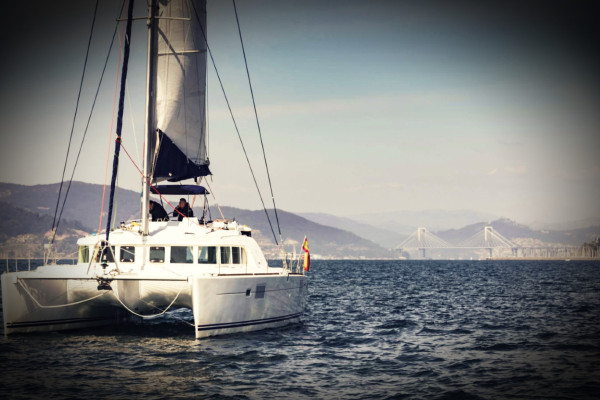 Luxury catamaran day charter Satonda-Island Indonesia
