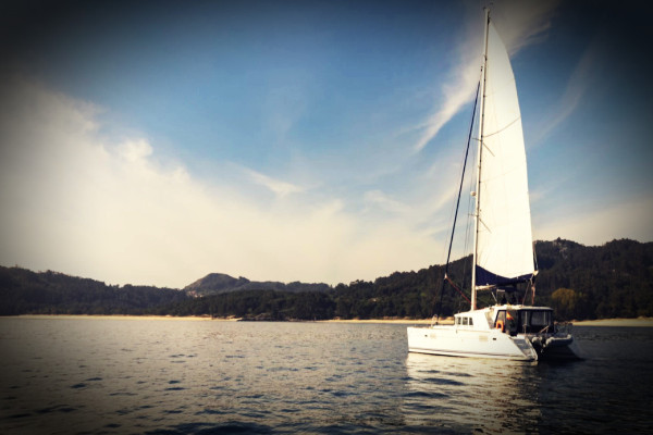 Skippered catamaran day charter Sumbawa Indonesia