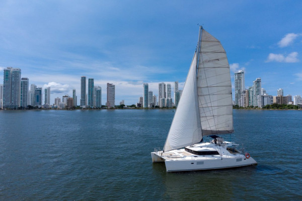 Luxury catamaran day charter Cartagena Colombia