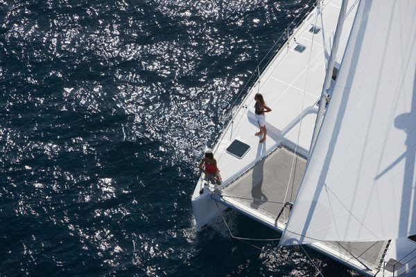 Lagoon catamaran overnight charter Nargana Panama