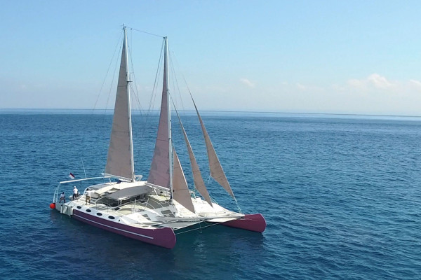 Mega catamaran available day charters Sanur Bali