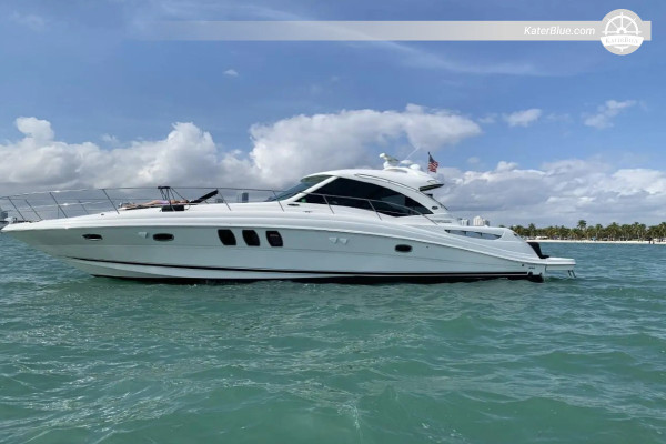 Crewed 50ft luxury day charter Boca-Chita-Key Miami