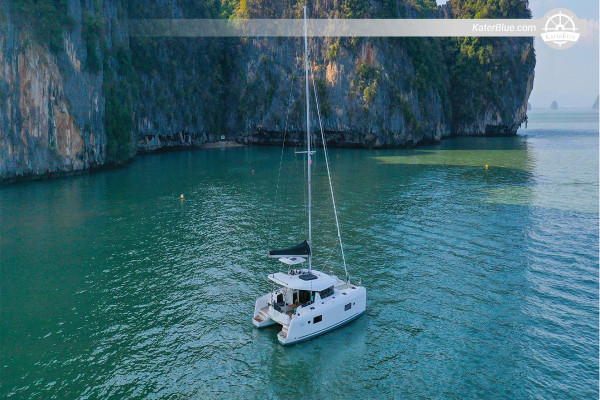 Skippered Lagoon 42 moonlight sailing voyage Selimiye Turkey