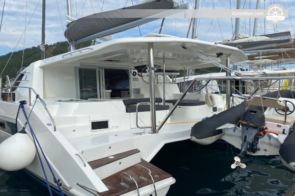 Leopard 48ft catamaran weekly crewed charter Gocek Turkey