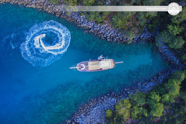 Wooden gulet overnight cruise Alakisla Bodrum Turkey