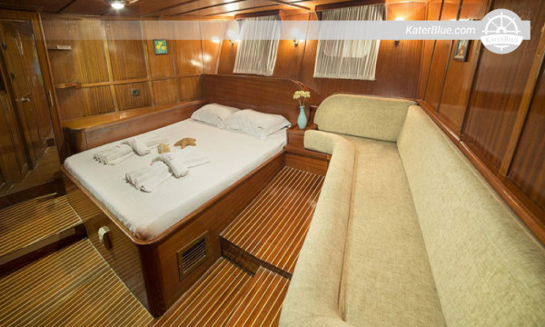 4-cabins wooden gulet overnight charter Gocek Turkey