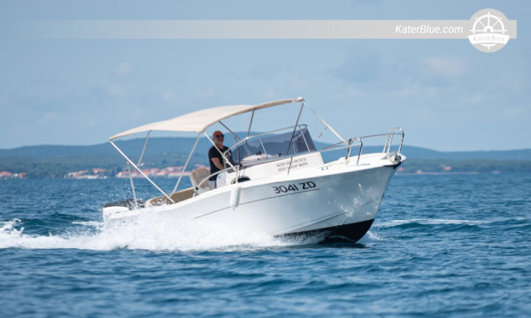 Motor Boat Focus-21 Sundeck Skippered Day Charter, Zadar. Croatia