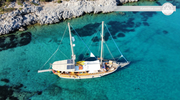 Calet classico di 20 metri, perfettamente funzionante, in vendita a Bodrum, Turchia.