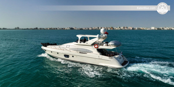 Aluguel semanal de luxo do iate Azimut 68 de Saranda para Ksamil, Lukova, Jale, Gjipe, Himara e Porto Palermo.