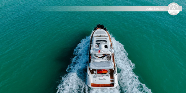 Aluguel semanal de luxo do iate Azimut 68 de Saranda para Ksamil, Erikoussa, Othonoi, Mathraki, Paxos e Corfu.