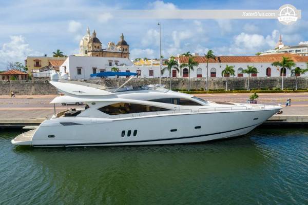 9hodinový denní pronájem jachty z Cartageny na pláži Mambo na palubě Sunseeker 82 – Playa Blanca, Barú