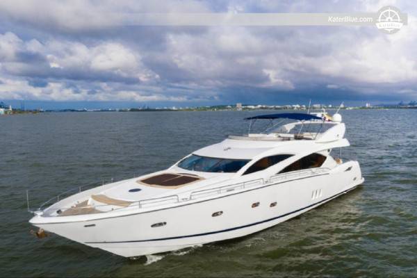 9hodinový pronájem luxusní jachty z Cartageny v Rosario de Mar na palubě Sunseeker 82 – soukromé pláže a stravování