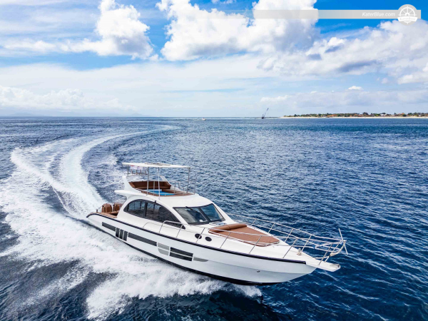 Excursion privée à la journée | Bateau à moteur de luxe de 13 m avec flybridge vers Nusa Penida, Bali