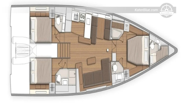 Beneteau First 53, Baujahr 2020 – 3 Kabinen, Bugstrahlruder, Teakdeck, Liegeplatz: ACI Marina Split