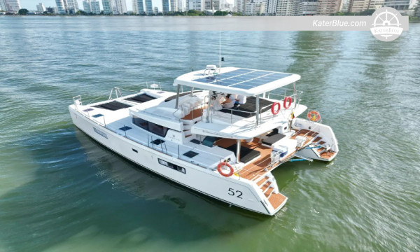 8hodinový únik na pláž Cholón a do Punta Barú – pronájem soukromé párty na lodi Lagoon 52 z Cartageny