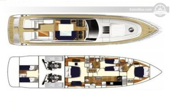 Princess V70 Motoryacht till salu - 2007, 21,69m, 3+1 hytter, Renoverad 2021, Aten Grekland