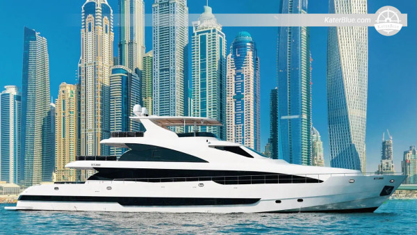 4-Hour Luxury Super Yacht Cruise from Dubai Harbour aboard 140ft Majesty – Marina, Atlantis & Burj Al Arab