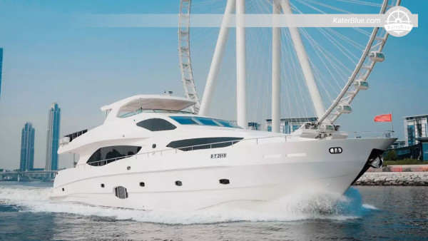 4-Hour Skippered Luxury Yacht Cruise from Dubai Harbour aboard 110ft Majesty – Marina, Atlantis & Burj Al Arab