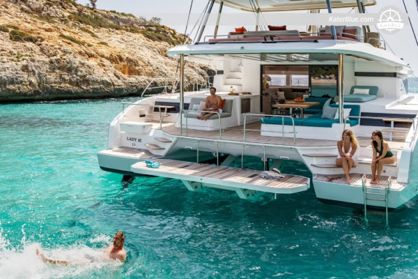 7-Day Crewed Catamaran Charter from Rhodes to Symi, Tilos, Nisyros, Kos, Kalymnos & Leros aboard Lagoon 55