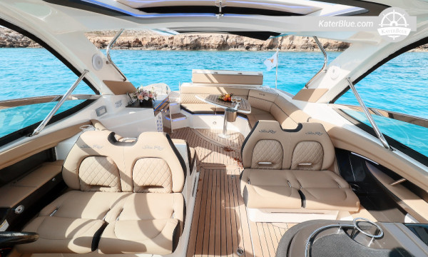 Passeio privativo de 6 horas saindo do porto de Ayia Napa - SEA RAY 350 SLX - Grutas Marinhas, Ponte do Amor, Cabo Greco, Baía de Konnos, Lagoa Azul, Baía Verde - Cruzeiro com capitão